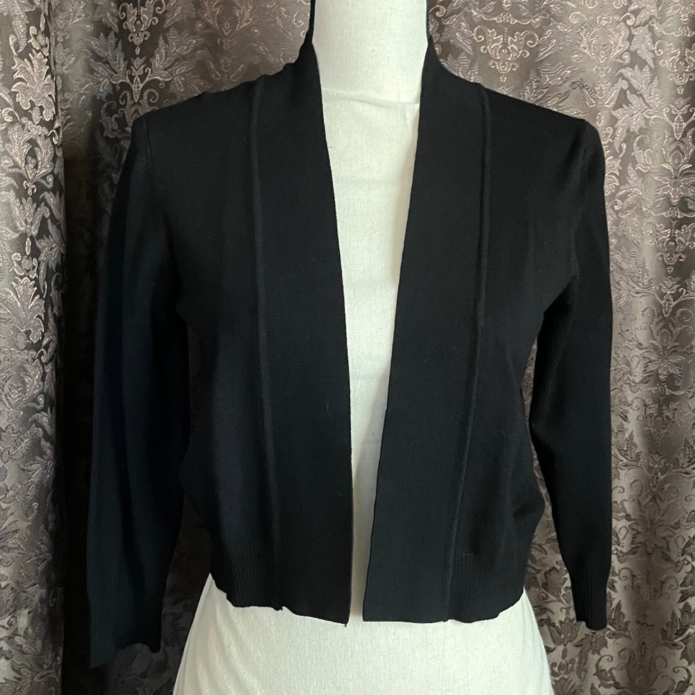 Ronni Nicole Shrug Black Rayon Blend Size Medium